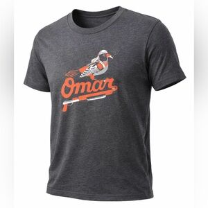 Gray Baltimore Orioles X ‘Omar’ HBO The Wire T-Shirt Sz Lg